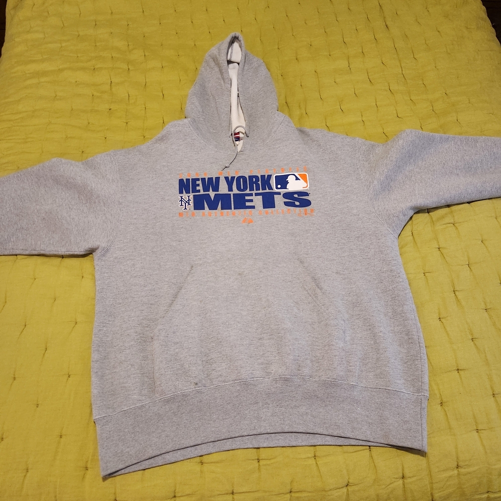 Majestic New York Mets Gray Hoodie